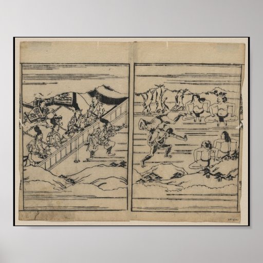 Sumo circa 1600s Japan Print