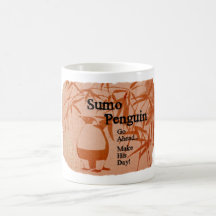 Sumo Penguin Coffee Mugs