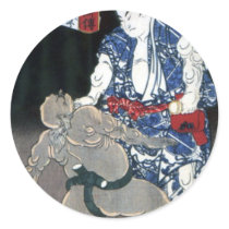 Sumo wrestler choking an enemy c. 1867 stickers