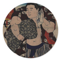 Sumo Wrestler  Ichiriki Round Sticker