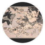 Sumo Wrestlers, Circa 1800's. Japan. stickers
