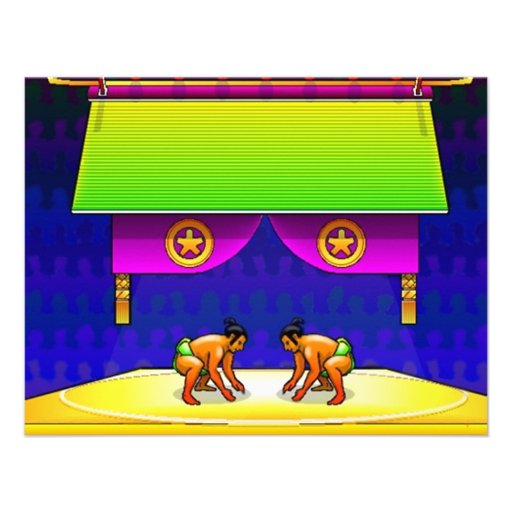 SUMO WRESTLING PARTY BIRTHDAY INVITE INVITATION