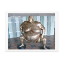 Sumo Wrestling Sculpture, Japan postcards