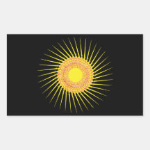 Sun 2 rectangular stickers