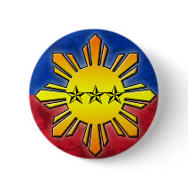 Sun and 3 Stars Pinback Button