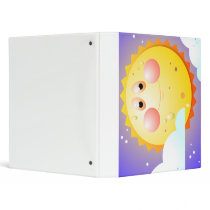 Sun and Clouds Cartoon Notebook Vinyl Binders