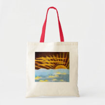 Sun and Clouds Tote Bag! Rise and Shine!