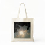 Sun and clouds tote bag with Psalm 11 bags