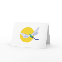 sun and dragonfly design cards