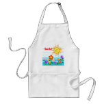 Sun and flowers aprons