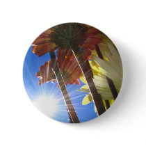 Sun and Flowers Button