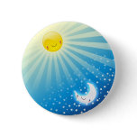 Sun and Moon Buttom Pinback Button