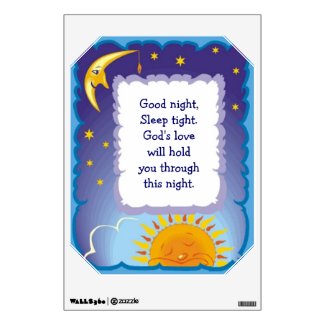 Sun and Moon Child Night Wall Decal