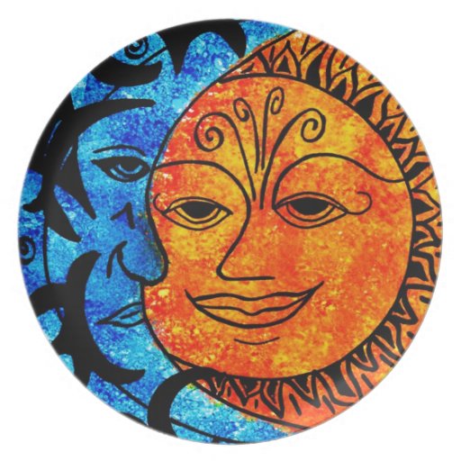 Sun And Moon Dinner Plate Zazzle