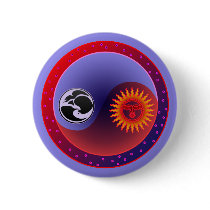 Sun and Moon in Balance Pin