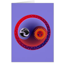 Sun and Moon in Balance Greeting Cards