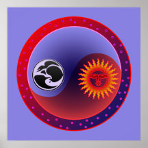 Sun and Moon in Balance Poster