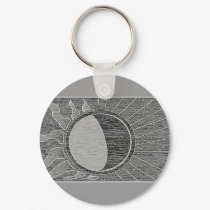 sun and moon keychain by wolffreeborn sun and moon keychain