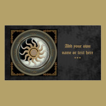 Sun and Moon Pagan Wheel business cards