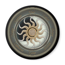 Sun and Moon Pagan Wheel Magnets