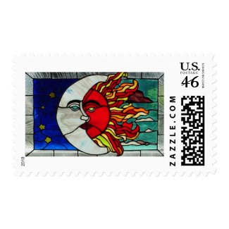 Sun and Moon stamp