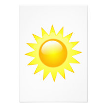 Sun brillante invitaciones personales 