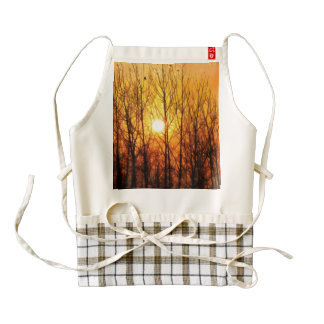 Sun bursting through trees zazzle HEART apron