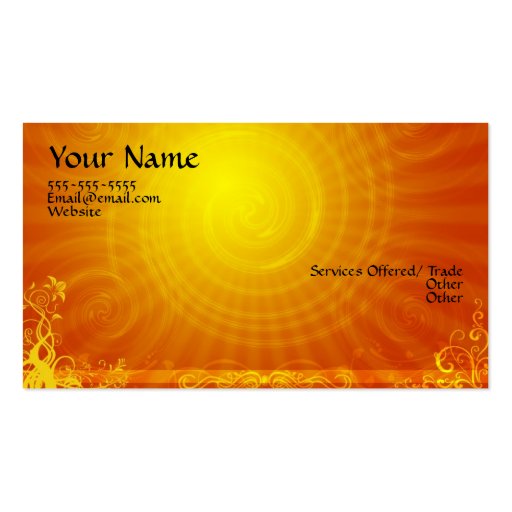 Sun Business card (front side)