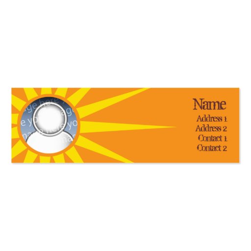 Sun Business Card Template (front side)