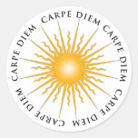 Sun Carpe Diem Book Plate Sticker