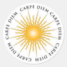 Sun Carpe Diem Book Plate Sticker