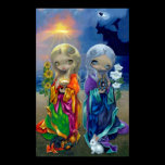 Sun Child and Moon Child ART PRINT fairy goddess