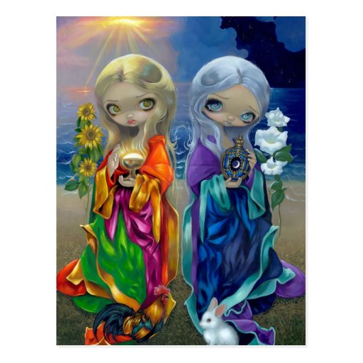 "Sun Child and Moon Child" Postcard