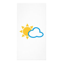 Sun clouds photo greeting card