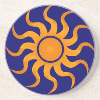 Sun Coaster 2 - Sapphire Blue coaster