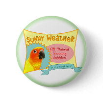 Sun Conure Advertisement Button by MenagerieMayhem Sun Conure Advertisement Button