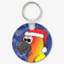 Sun Conure Christmas Keychain by MenagerieMayhem Sun Conure Christmas Keychain