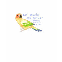 Sun Conure: What're You Eating? t-shirts