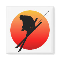 Sun cool skiing magnets by sportsboutique Sun cool skiing magnets