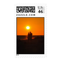 Sun Couple Silhouette Love Sanibel Sunset Stamps