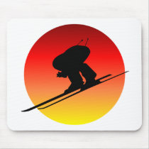 Sun downhill skiing mousepads by sportsboutique Sun downhill skiing mousepads