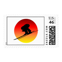 Sun downhill skiing postage by sportsboutique Sun downhill skiing postage