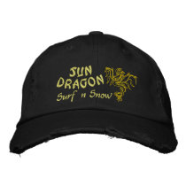 Sun Dragon  Surf and Snow embroidered hats