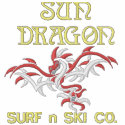 Sun Dragon Surf n ski embroidered shirts by PeteMcGXD Sun Dragon Surf n ski embroidered shirts