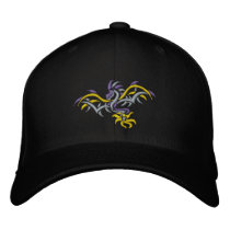 sun dragon  yellow sun embroidered hats