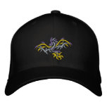 sun dragon  yellow sun embroidered hats