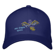 sun dragon  yellow sun embroidered hats