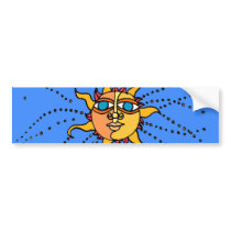 Sun Drawing Bumper Sticker