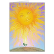 Sun & Earth Blank Note Card