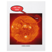 Sun Earth You Are Here (Astronomy Humor) flyers